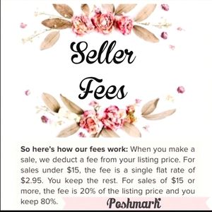 Please be aware Poshmark takes 20% 🌹